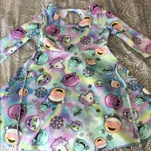 Justice emoji holiday snowflake dress
